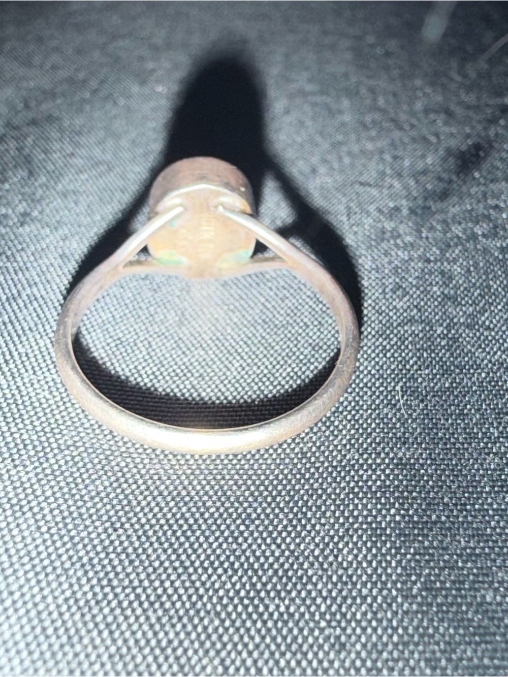 Vintage Copper-Tone Ring with Brown Stone